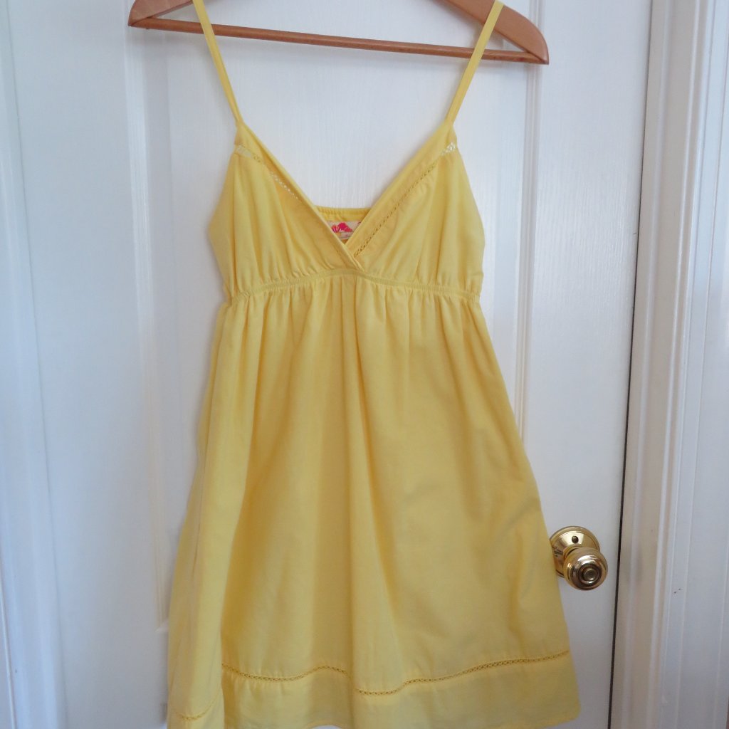 Forever 21 Yellow Summer Dress With Decorative Inlay Sz S